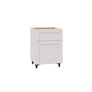 Shaker Assembled 24x34.5x24 in. Base Cabinet with 10 in. metal Drawer Box in Vanilla White