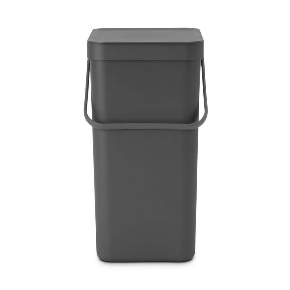 Gray Polypropylene 4.2 Gallon Recycling Bin for Kids