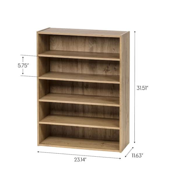 IRIS 67.72 in. Brown 4-shelf Baker's Rack with Storage Adjustable Shelves,  Coffee Station, Small Closet Organizer 590063 - The Home Depot