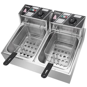 12.7 qt. Stainless Steel Double Electric Deep Fryer