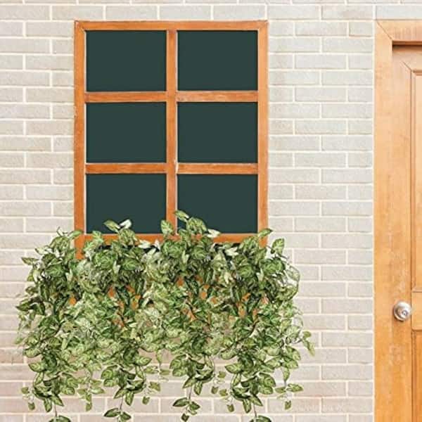 Unbranded 38 in. Green White Artificial Nephthytis Ivy Plant-Durable Hanging Lifelike Faux, Floral Home by Artificial Flowers