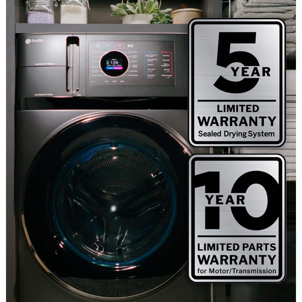 Black 4.8 Cu. Ft. Smart Electric Washer/Dryer Combo