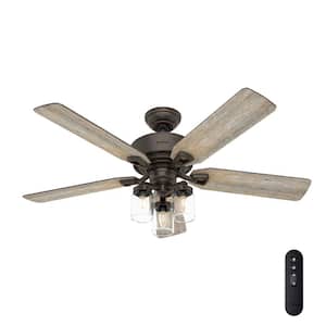 Hunter 42" Small Room Ceiling Fan in New Bronze with Bowl Light Kit 