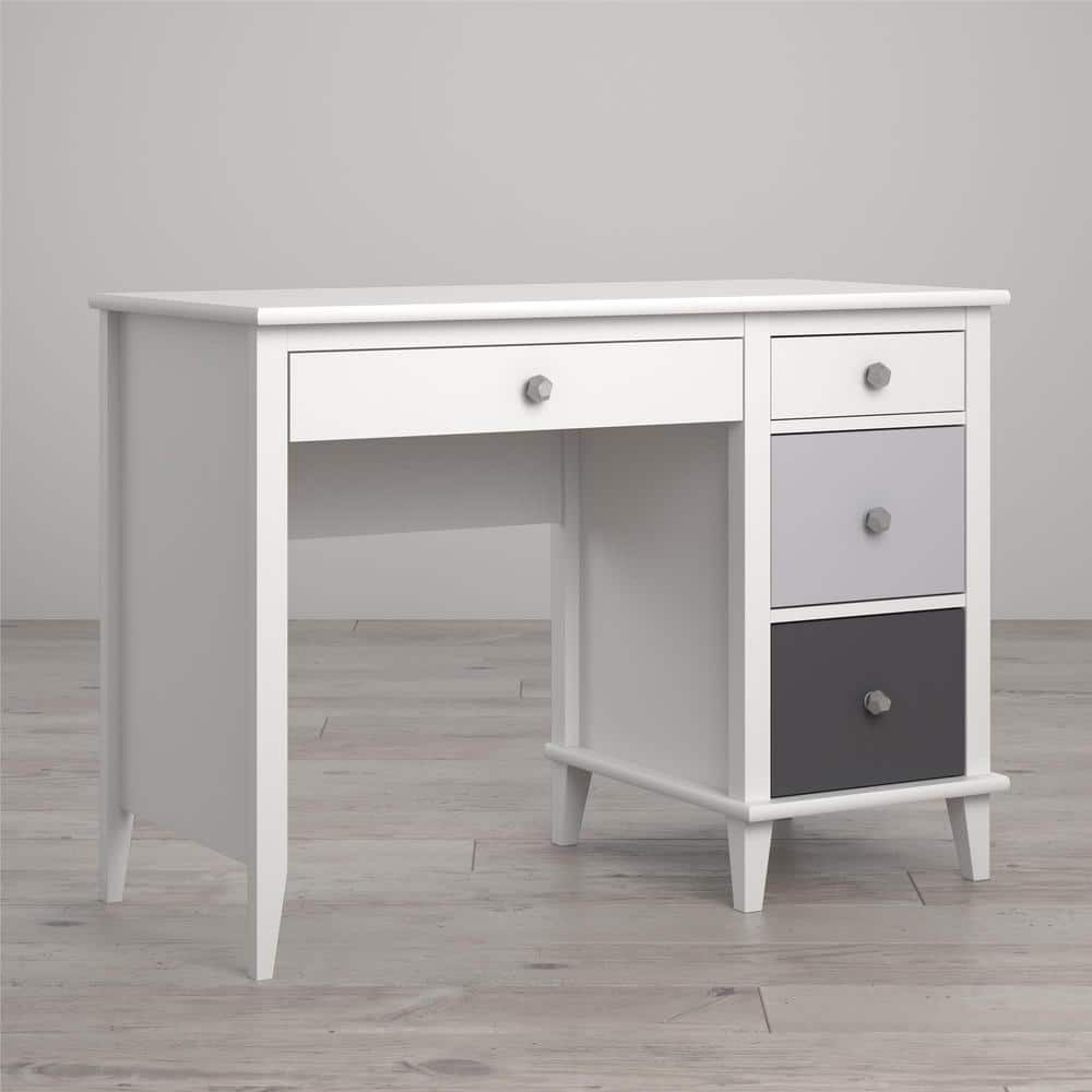 Monarch Hill Poppy 41'' Gray Engineered Wood Computer Desk with Drawers