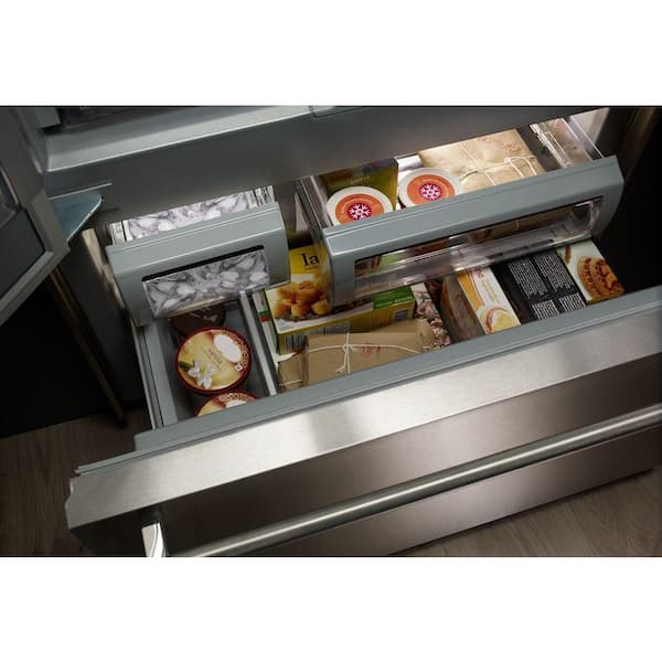KitchenAid 24.2 cu. ft. Built-In French Door Refrigerator in Panel Ready,  Platinum Interior KBFN502EPA - The Home Depot