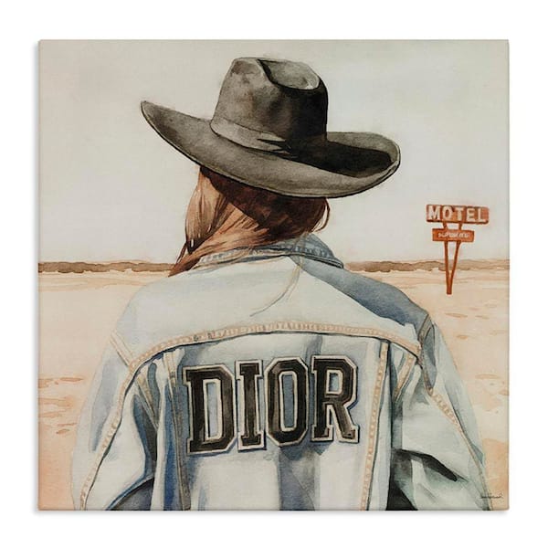 Glam Cowgirl in Desert by Amanda Greenwood Unframed People Graphic Art Print 17 in. x 17 in.