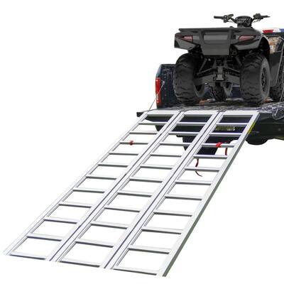 7 ft. L Aluminum Tri-Panel Full-Width ATV/UTV Ramp Set