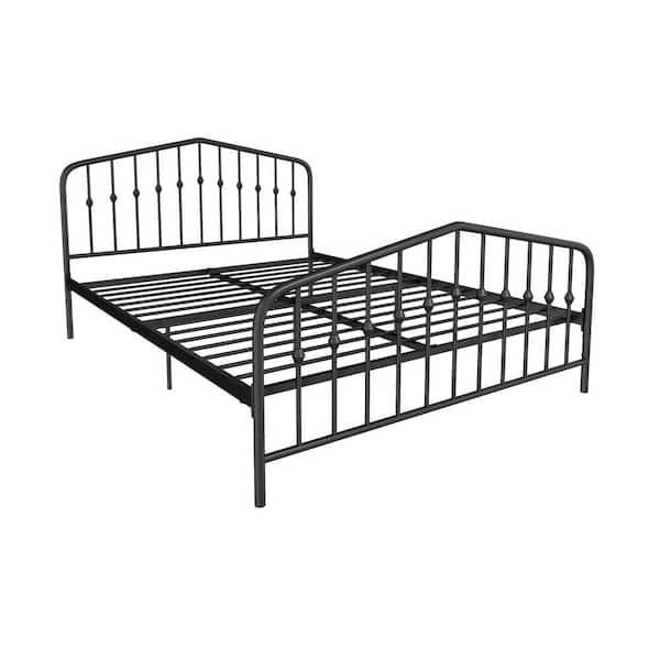 Bushwick Black Metal Frame Queen Size Platform Bed
