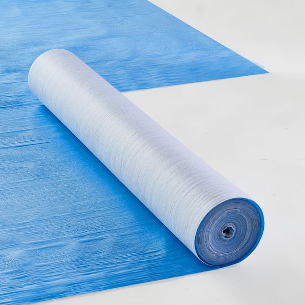 VEVOR Carpet Protection Film, 40 in. x 84 ft. Floor and Surface Shield, Easy to Cut Simple Installation, Fiber Fabric, Blue