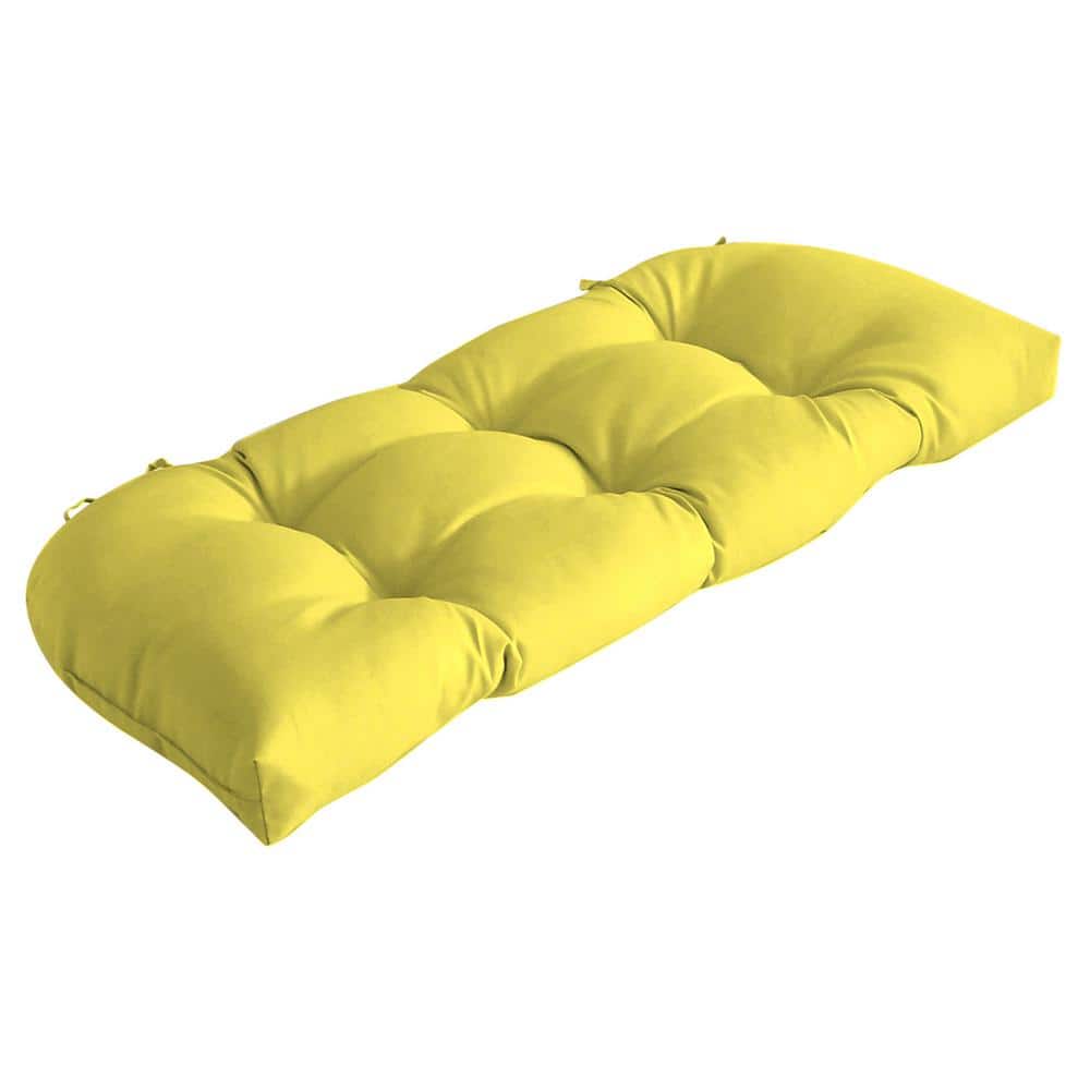 yellow bench cushion