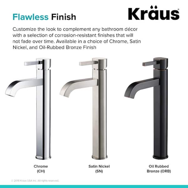 KRAUS Ramus Single Hole Single-Handle Vessel Bathroom Faucet in