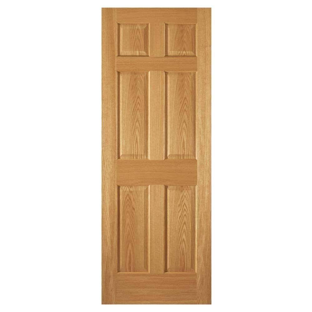 Steves & Sons 32 in. x 80 in. 6-Panel Unfinished Red Oak Interior Door Slab  G-N6406NNNAC99 - The Home Depot