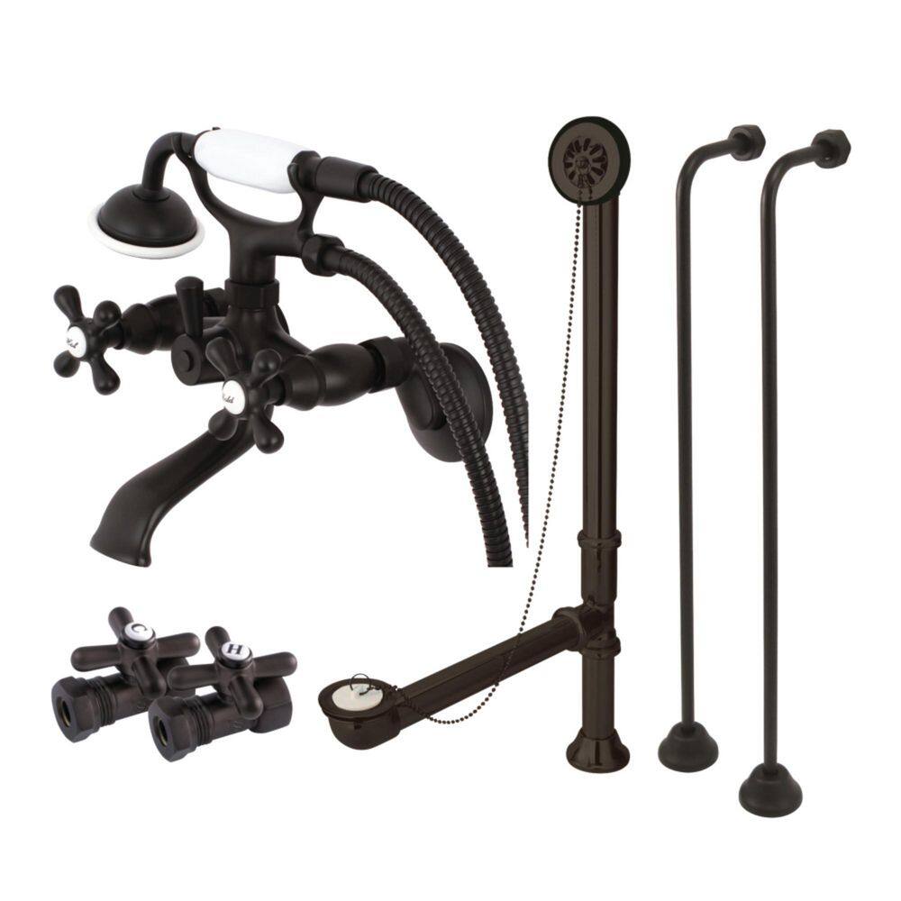 Vintage Adjustable 2-Handle Wall-Mount Claw Foot Tub Faucet with Handshower in Oil Rubbed Bronze price history on PriceWatchPro