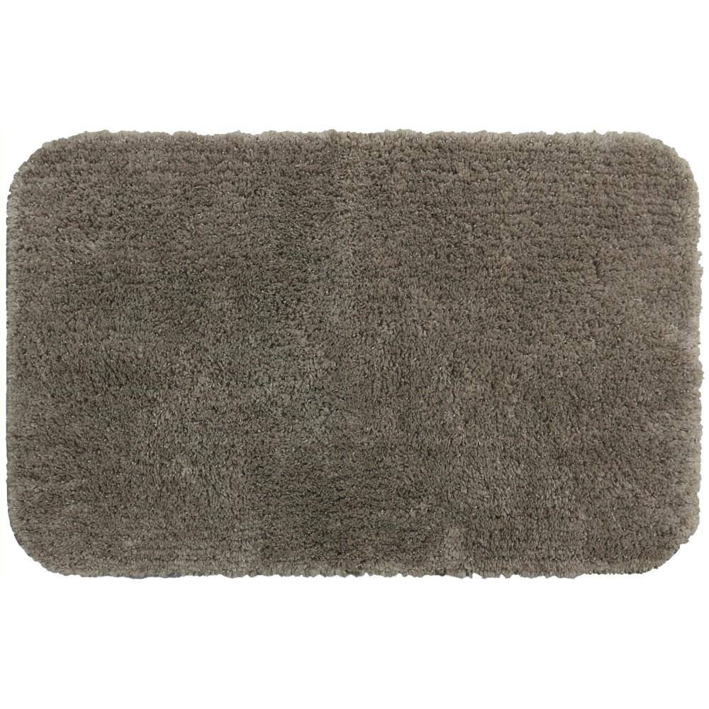 Mohawk Home Duo Taupe 17 in. x 24 in. Nylon Machine Washable Bath Mat