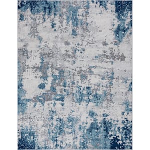Diamond Abstract Blue 3 ft. x 5 ft. Indoor Area Rug
