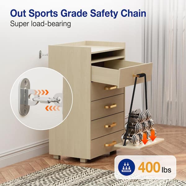 1-9/16 in. H Steel 400 lb. Load Capacity Utility Cabinet Furniture Anchors Anti Tip Furniture Wall Straps (8-Pack)