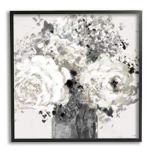 Abstract Floral Arrangement Expressive Flowers By Lanie Loreth Framed Print Nature Texturized Art 17 in. x 17 in.
