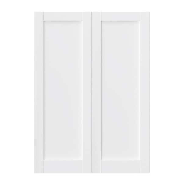 56 in. x 80 in. 1 Panel, MDF, Composite, Solid Core, Pre-assembled Panel White Primed Interior Door Slab
