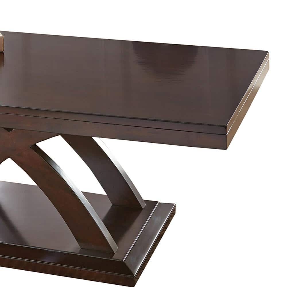 Jocelyn Espresso Cherry Rectangular Wood Cocktail Table