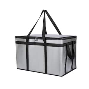 157 .5 qt. XXXL-Large Insulated Grocery Bag Reusable Waterproof Leak-Proof Lunch Cooler for Picnic, Grey