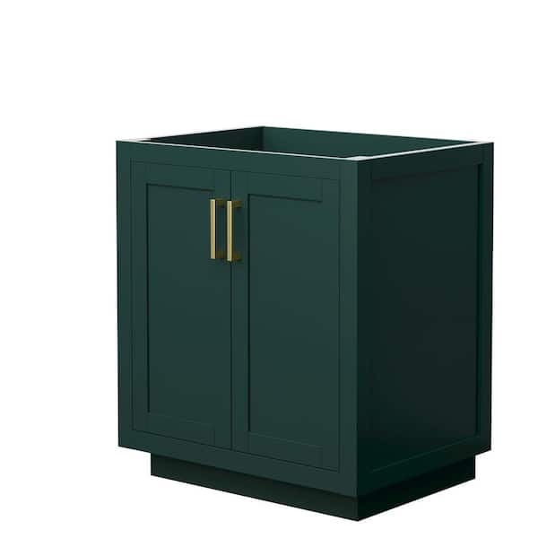 Wyndham Collection Miranda 29.25 in. W x 21.75 in. D x 33 in. H Single Bath Vanity Cabinet without Top in Green