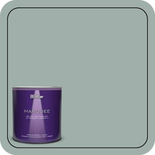 BEHR MARQUEE 1 qt. #490F-4 Gray Morning Eggshell Enamel Interior Paint & Primer