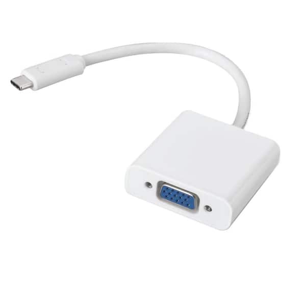 Micro Connectors, Inc USB-C to VGA/USB A 3.0/USB-C Multiport Adapter  USB31-UCVGAU3 - The Home Depot