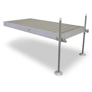 8 ft. Straight Gray Composite Decking/Alum Dock Extender Package for DIY Dock Designs for Boat Dock Systems