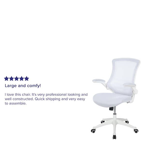 white frame desk chair