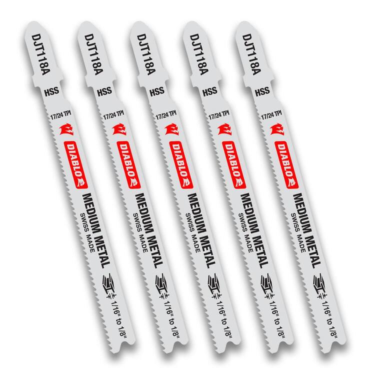 DIABLO 3 in. x 24 TPI HSS Medium Metal Jigsaw Blade (5-Pack)