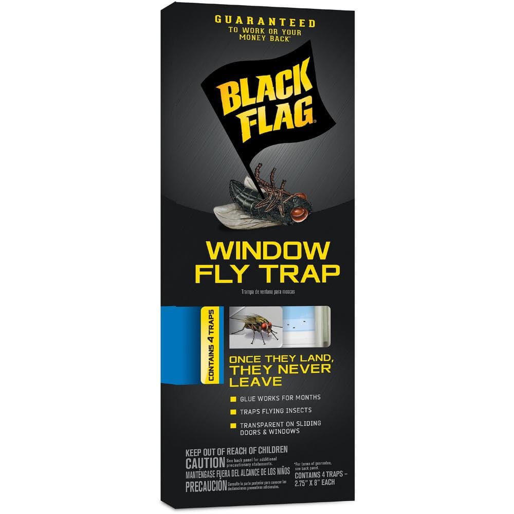 BLACK FLAG Fly Paper Indoor/Outdoor Insect Trap (4-Pack)