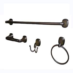 Belding Collection 4-Piece Bathroom Hardware Kit in Oil-Rubbed Bronze