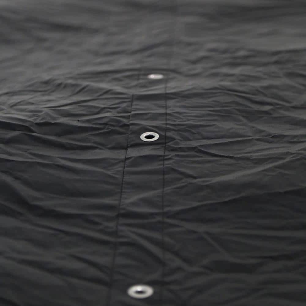 Black Vinyl-Coated Round Trampoline Weather Cover, 12 ft