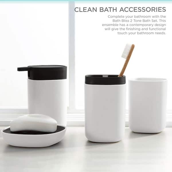 Black White Bathroom Accessories Sets