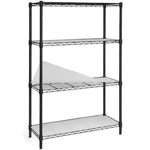 Black 4-Tier Adjustable Height Welded Steel Garage Storage Shelving Unit with Liner (36 in. W x 54 in. H x 14 in. D)