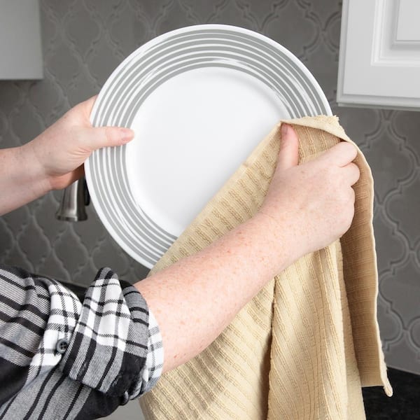 Ritz Royale Dew Checkered Cotton Kitchen Towel (Set of 2)