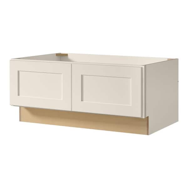 Avondale 36 in. W x 16.5 in. H x 24 in. D Ready To Assemble Plywood Shaker Bench Base in Antique White
