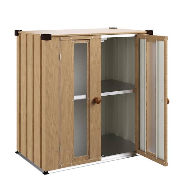2.5 ft. W x 1.5 ft. D Small Outdoor Storage Cabinet Waterproof with Shelves and Double Door (3.75 sq. ft. )
