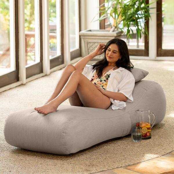 Jaxx Arlo Plastic Bean Bag Outdoor Chaise Lounge with Sunbrella