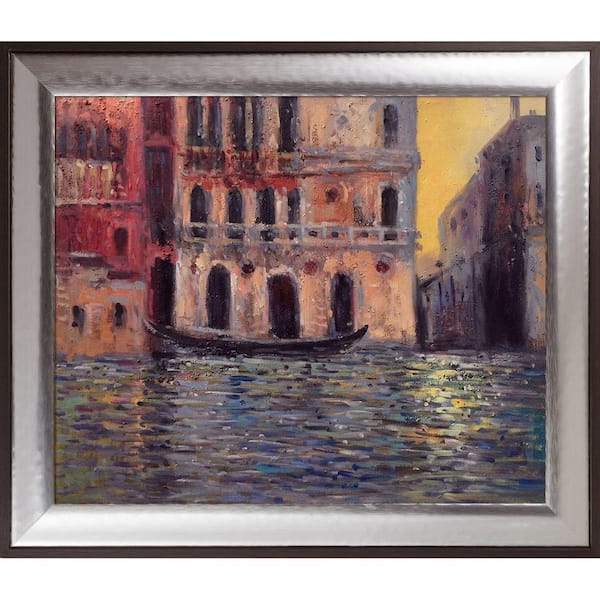 ArtistBe 25.25 in. x 29.25 in. Palazzo Dario 3, 1908 by Claude Monet Framed Oil Painting