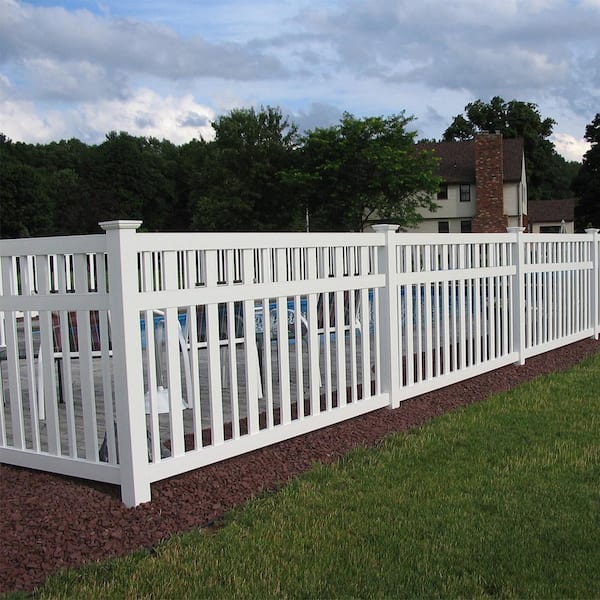 Atlantis 5 ft. H x 8 ft. W White Vinyl Pool Fence Panel