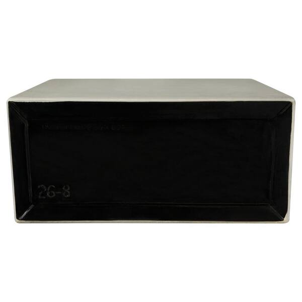 Vigoro 24 in. Amador Medium Gray Deck Box Planter (24 in. L