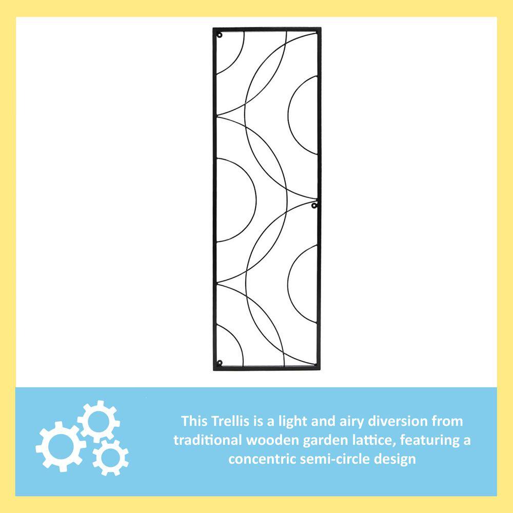 Black Wrought Iron Modular Wall Trellis Set
