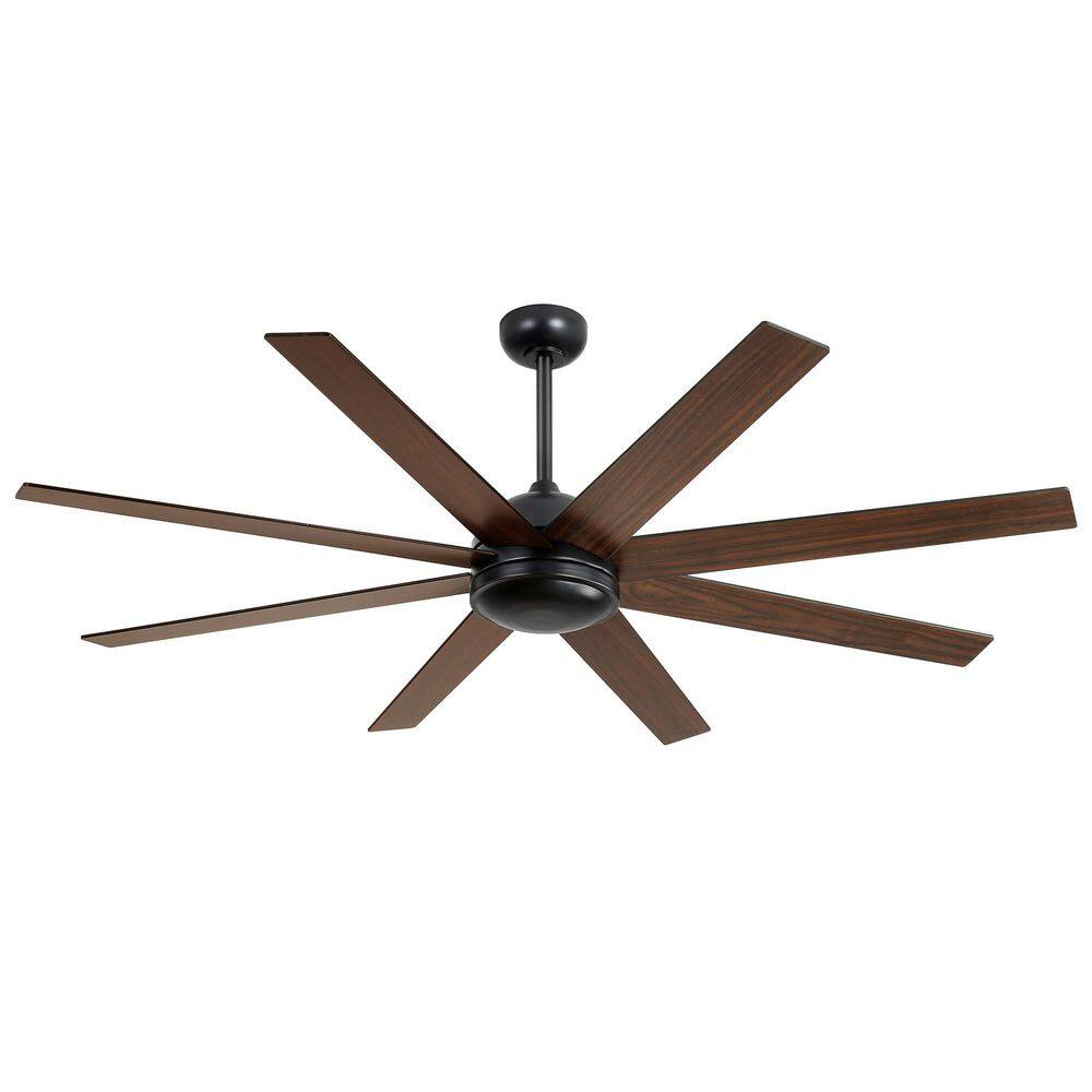 65 in. Indoor 6 Fan Speeds Ceiling Fan in Black/Wood Grain with Remote Control Included price history on PriceWatchPro