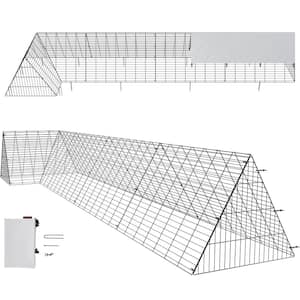 157.5 in. x 39.4 in. x 24.2 in. Outside Portable Chicken Tunnels with Corner Frames Fence Kit for Ducks, Rabbits