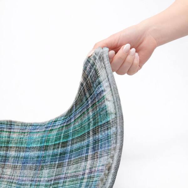 Dream Shag Premium Machine Washable Abstract ADS541 Teal 2 ft. x 7 ft. Runner Rug
