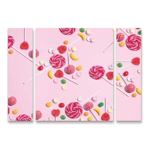 Trademark Fine Art Julia Ramiro Caramelos 3-Piece Panel Set Unframed Photography Wall Art 30 in. x 41 in.