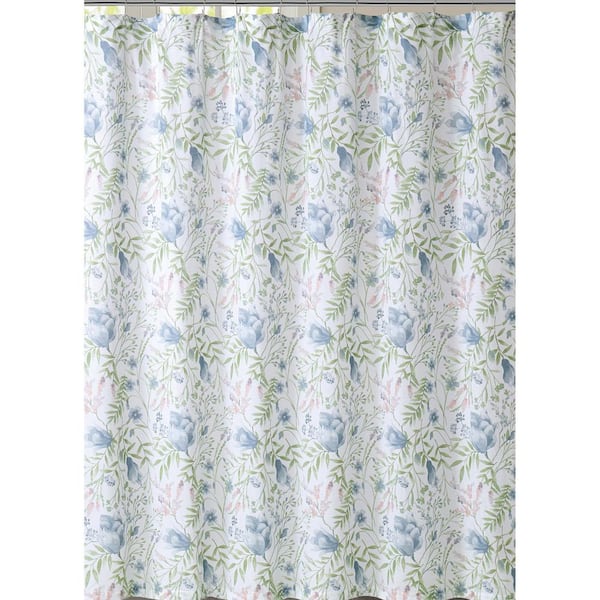 Cottage Classics 72 in. x 72 in. Field Floral Shower Curtain