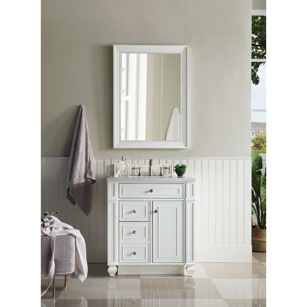 Natural Walnut 40"x29" Transitional Rectangular Wood Mirror
