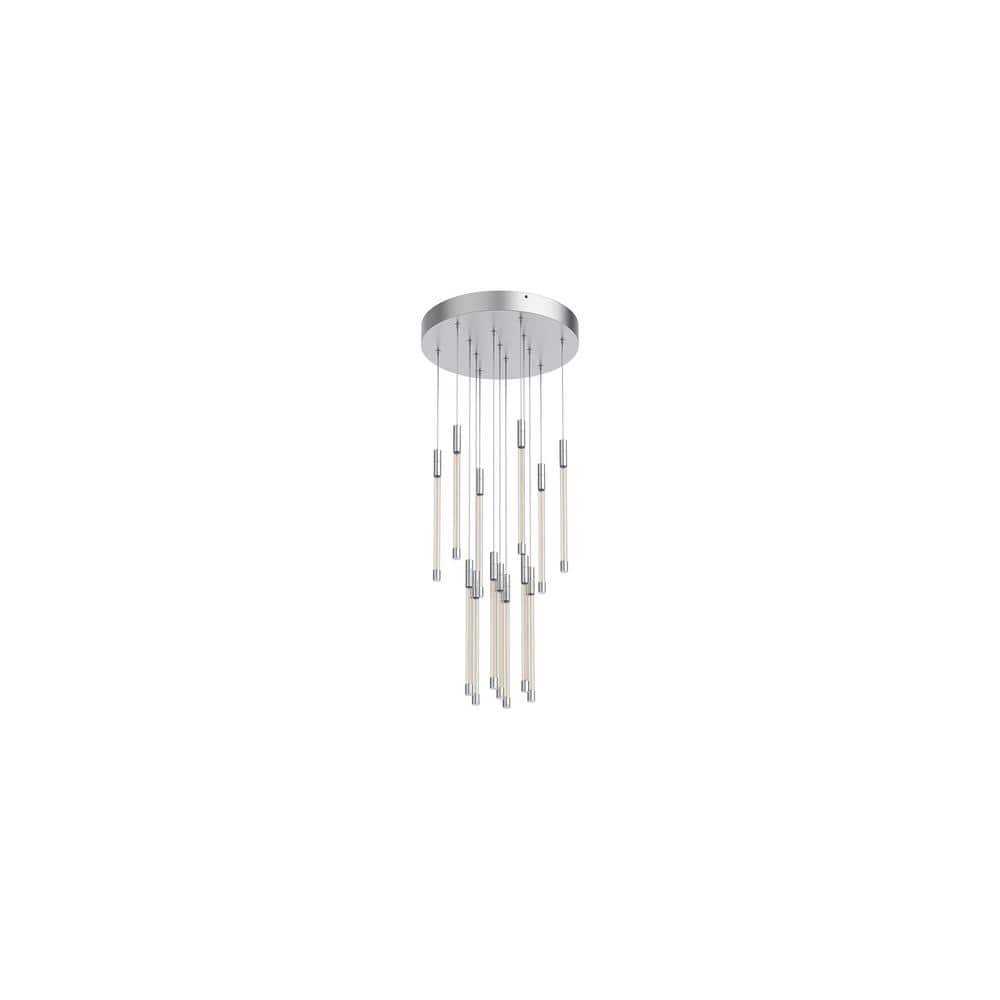 Motif Chrome 13-Light LED Cluster Pendant with Glass Accents